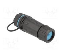 Connector RJ45; RJ45 female, both sides; black; Cat 6a 86701