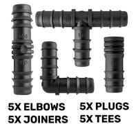 (Connector set 4) LANDSCAPE GRADE THICK WALLED POROUS PIPE/DRIP LINE/LEAKY HOSE/SOAKER HOSE,1/2"