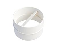 Connector with Backdraught Shutter 100mm - 4 inch Non-Return Damper Flap to Connect Duct Pipe or Flexible Ducting Hose