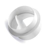 Connector with Backdraught Shutter Non-Return Damper Flap to Connect Duct Pipe or Flexible Ducting Hose White 80mm