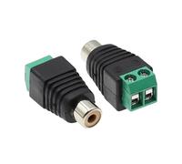 Connectors Male + Female TO AV Screw Terminal Video AV Balun Adapter Connector 10Pcs(10Pcs Female)