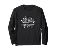 Connects - Modern Network Nodes Line Art Long Sleeve T-Shirt