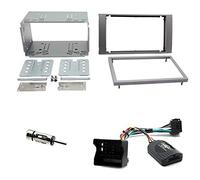 Connects2 CTKFD48 - For Ford C-Max, Focus, Fiesta 2003-2010 Silver Double Din Fascia & Steering Wheel Control Interface Kit