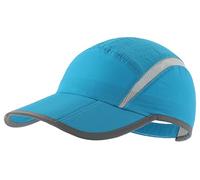 Connectyle Foldable Mesh Sports Cap with Reflective Stripe Breathable Sun Runner Cap, Lake Blue, One size
