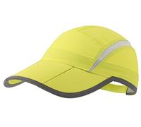Connectyle Foldable Mesh Sports Cap with Reflective Stripe Breathable Sun Runner Cap, Light Green, One Size