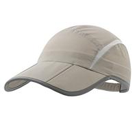 Connectyle Foldable Mesh Sports Cap with Reflective Stripe Breathable Sun Runner Cap, Light Grey, One Size