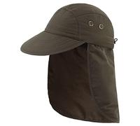 Connectyle Mens Foldable UV Protection Sun Hat with Removable Neck Flap Outdoor Adventure Sun Cap for Fishing Hiking Safari, Army Green, L