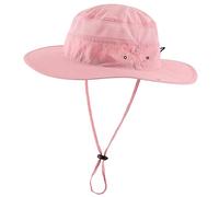 Connectyle Outdoor Safari Sun Hat for Men Wide Brim Mesh Cowboy Boonie Hat UV Sun Protection Hat Fishing Hiking Hat, Pink, L