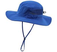 Connectyle Women's UPF 50+ Sun Hat UV Protection Wide Brim Bucket Hat Summer Beach Hats Fishing Hiking Outdoor Safari Hats, Royal Blue, L