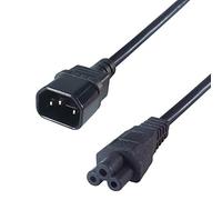 Connekt Gear 15cm Mains Power Adapter C14 Plug to C5 (Cloverleaf) Socket