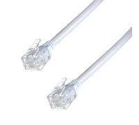Connekt Gear Cable RJ11 to RJ11 – High-Speed ADSL Modem Telephone, White, 2m