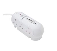 Connekt Gear 2m Desktop 6 Way Surge Protector With 4 USB-A and 2 USB-C 65W 27-6020S/USB