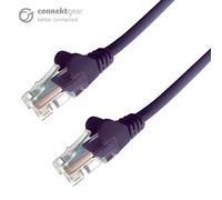Connekt Gear 2m RJ45 CAT5e UTP Stranded Flush Moulded Network Cable - 24AWG - Purple