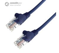 Connekt Gear 2m RJ45 CAT6 UTP Stranded Flush Moulded LS0H Network Cable - 24AWG - Blue