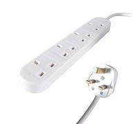 Connekt Gear 5m Male Mains Power PDU 4 Gang UK Socket Extension Block