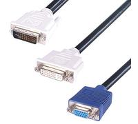 Connekt Gear DVI-I to DVI-D Female/VGA HD15 Female Splitter Cable