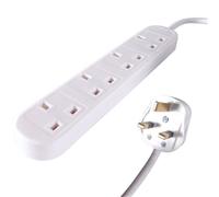 Connekt Gear 10m Male Mains Power PDU 4 Gang UK Socket Extension Block