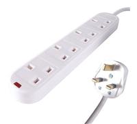 Connekt Gear UK 4-Gang Mains Power Surge Protected - 27-4050S