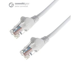 connektgear 1.5m RJ45 CAT6 UTP Stranded Flush Moulded LS0H Network Cable - 24AWG - White