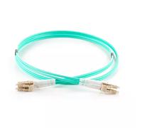 connektgear 10m Duplex Fibre Optic Multi-Mode Cable OM4 50/125 Micron LC to LC - Aqua