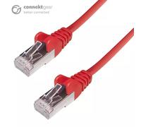 connektgear 10m RJ45 CAT6a SSTP Stranded Flush Moulded LS0H Network Cable - 26AWG - Red