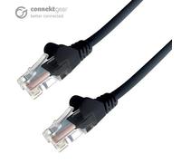 connektgear 15m RJ45 CAT6 UTP Stranded Flush Moulded LS0H Network Cable - 24AWG - Black