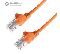 connektgear 15m RJ45 CAT6 UTP Stranded Flush Moulded LS0H Network Cable - 24AWG - Orange