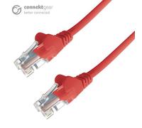 connektgear 15m RJ45 CAT6 UTP Stranded Flush Moulded LS0H Network Cable - 24AWG - Red