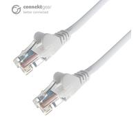 connektgear 15m RJ45 CAT6 UTP Stranded Flush Moulded LS0H Network Cable - 24AWG - White