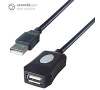 connektgear 15m USB 2 Active Extension Cable A Male to A Female - High Speed
