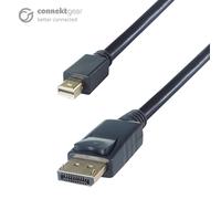 connektgear 1m Mini DisplayPort to DisplayPort Connector Cable - Male to Male Gold Connectors
