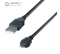 connektgear 1m USB 2 Android Charge and Sync Cable A Male to B Micro MHL Male