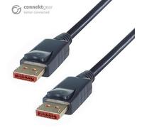 connektgear 1m V1.4 8K DisplayPort Connector Cable - Male to Male Gold Lockable Connectors