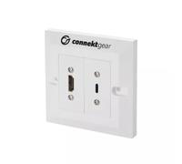 connektgear 20-1030/8KHDMIUSBC wall plate/switch cover White