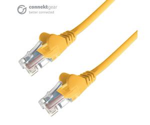 connektgear 25m RJ45 CAT6 UTP Stranded Flush Moulded LS0H Network Cable - 24AWG - Yellow