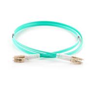 connektgear 2m Duplex Fibre Optic Multi-Mode Cable OM4 50/125 Micron LC to LC - Aqua