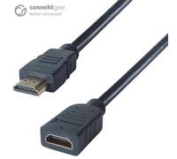 connektgear 2m HDMI V2.0 4K UHD Extension Cable - Male to Female Gold Connectors