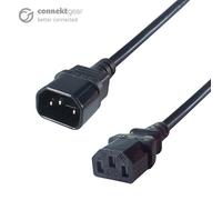 connektgear 2m Mains Extension Power Cable C14 Plug to C13 Socket