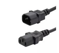 connektgear 2m Mains Extension Power Cable - C14 Plug to C13 Socket. Cable length: 2 m Connector 1: C14 coupler Connector 2: C13 coupler
