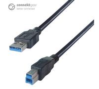 connektgear 2m USB 3 Connector Cable A Male to B Male - SuperSpeed