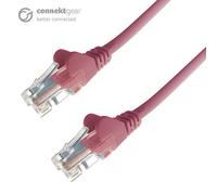 connektgear 3m RJ45 CAT6 UTP Stranded Flush Moulded LS0H Network Cable - 24AWG - Pink