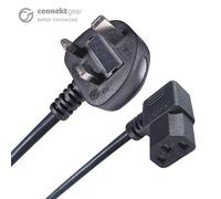 Connekt Gear IEC C13 90 Degree to UK Plug Kettle Lead - 3 Meter