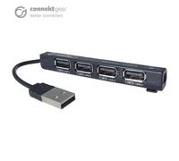 connektgear 4 Port Hub USB 2 Type A - Bus Powered - Black