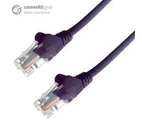 connektgear 5m RJ45 CAT5e UTP Stranded Flush Moulded Network Cable - 24AWG - Purple