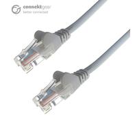 connektgear 8m RJ45 CAT5e UTP Stranded Flush Moulded Network Cable - 24AWG - Grey