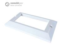 connektgear AV Double Faceplate - 4 Module 146 x 86mm Bevelled Edge - White