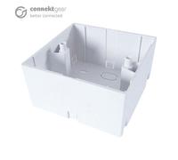 connektgear AV Single Back Box - 2 Module 45mm Deep - White