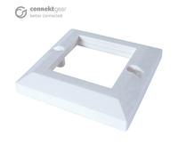 connektgear AV Single Faceplate - 2 Module 86 x 86mm Bevelled Edge - White