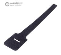 connektgear Hook and Loop Cable Ties 200 x 12mm - Pack of 10 - Black