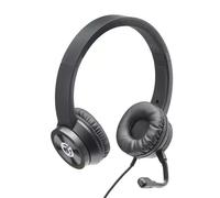 connektgear HP532 Triple Connector Headset with Boom Mic USB Type A & C & 3.5mm - Black